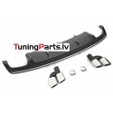 Audi A7 (14-18) aizmugurējā bampera difuzors S - Line style melns/sudraba + uzgaļi