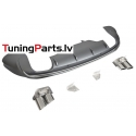 Audi Q5 (08-12) aizmugurējā bampera difuzors S - Line style sudraba + uzgaļi