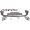 Audi Q5 (08-12) aizmugurējā bampera difuzors S - Line style sudraba + uzgaļi