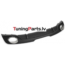 Audi TT (06-14) aizmugurējā bampera difuzors RS style melns/matēts + uzgaļi