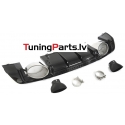 Audi TT (14-18) aizmugurējā bampera difuzors RS style melns/matēts + uzgaļi