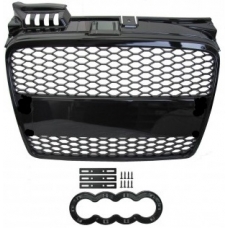 Audi A4 B7 (04-08) priekšējā reste, melna/glancēta, RS-style