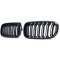 BMW X5 F15 (13-18), X6 F16 (14-19) priekšējās restes melnas/glancētas dubultās