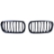 BMW X5 F15 (13-18), X6 F16 (14-19) priekšējās restes melnas/glancētas dubultās