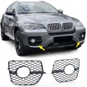 BMW X6 E71 (06-14) priekšējā bampera restes melnas