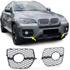 BMW X6 E71 (06-14) priekšējā bampera restes melnas