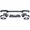 BMW G20/G21 (19-22) 320i, 330i, 320e, 330e, 320d, 330d M-tech / M-performance aizmugurējā bampera difuzors melns/glancēts + izpūtēja uzgaļi melni 340 Look