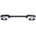 BMW G20/G21 (19-22) 320i, 330i, 320e, 330e, 320d, 330d M-tech / M-performance aizmugurējā bampera difuzors melns/glancēts + izpūtēja uzgaļi melni 340 Look