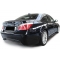BMW E60 E61 M pack aizmugurējā bampera diffuzors, viena izpūtēja izeja melns/glancēts