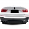 BMW X4 F26 (14-18) aizmugurējā M-pack bampera difuzors + spliteri melns/glancēts