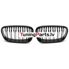 BMW F20/F21 (11-14) priekšējās restes melnas/glancētas dubultās