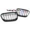 BMW F20/F21 (11-14) priekšējās restes melnas/glancētas dubultās 3 krāsu
