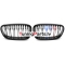 BMW F20/F21 (11-14) priekšējās restes melnas/glancētas dubultās 3 krāsu