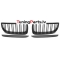 BMW E90/E91 (05-08) priekšējās restes + uzlikas melnas/matētas dubultās BMW E90/E91 (05-08) priekšējās restes + uzlikas melnas/matētas dubultās
