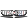 BMW E90/E91 (05-08) priekšējās restes + uzlikas melnas/glancētas dubultās 3 krāsu
