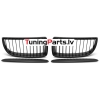 BMW E90/E91 (05-08) priekšējās restes + uzlikas melnas/glancētas