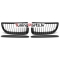 BMW E90/E91 (05-08) priekšējās restes + uzlikas melnas/glancētas