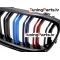 BMW E90/E91 (09-11) priekšējās restes melnas/glancētas dubultās 3 krāsu