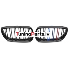 BMW E92/E93 (06-10) priekšējās restes melnas/glancētas dubultās 3 krāsu