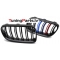 BMW E92/E93 (10-13) priekšējās restes melnas/glancētas dubultās 3 krāsu