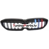 BMW G20/G21 (19-22) priekšējās restes, melnas/glancētas dubultās 3 krāsu