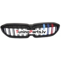 BMW G20/G21 (19-22) priekšējās restes, melnas/glancētas dubultās 3 krāsu
