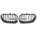 BMW E60/E61 (03-10) priekšējās restes melnas/glancētas dubultās 3 krāsu