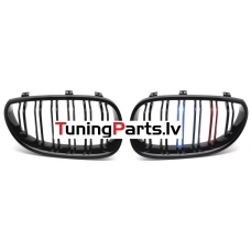 BMW E60/E61 (03-10) priekšējās restes melnas/glancētas dubultās 3 krāsu