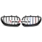 BMW E60/E61 (03-10) priekšējās restes melnas/glancētas dubultās 3 krāsu