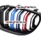 BMW E60/E61 (03-10) priekšējās restes melnas/glancētas dubultās 3 krāsu