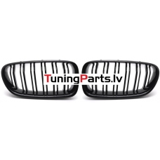 BMW F10/F11 (10-16) priekšējās restes melnas/glancētas dubultās