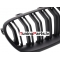 BMW F10/F11 (10-16) priekšējās restes melnas/matētas dubultās