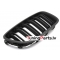BMW F10/F11 (10-16) priekšējās restes melnas/matētas dubultās