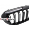 BMW G30/G31 (17-20) priekšējās restes melnas/glancētas dubultās