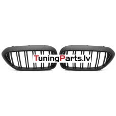 BMW G30/G31 (17-20) priekšējās restes melnas/matētas dubultās