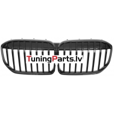 BMW G11/G12 (19-22) LCI priekšējās restes melnas/glancētas