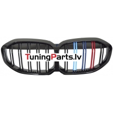 BMW F40 (19-24) priekšējās restes melnas/glancētas dubultās 3 krāsu