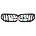 BMW G32 LCI (20-23) priekšējās restes melnas/glancētas dubultās 3 krāsu