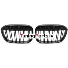 BMW X1 F48 (15-20) priekšējās restes melnas/glancētas dubultās