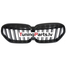 BMW X1 F48 LCI (20-22) priekšējās restes melnas/glancētas dubultās