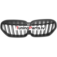 BMW X1 F48 LCI (20-22) priekšējās restes melnas/matētas dubultās