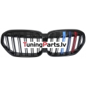 BMW X1 F48 LCI (20-22) priekšējās restes melnas/glancētas dubultās 3  krāsu