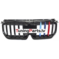 BMW X1 U11 (22-...) priekšējās restes melnas/glancētas 3 krāsu