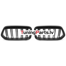 BMW X2 F39 (18-23) priekšējās restes melnas/matētas dubultās