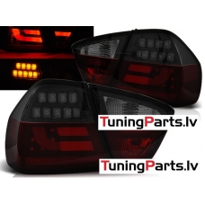 BMW E90 (05-08) aizmugurējie LED lukturi, melni/tonēti
