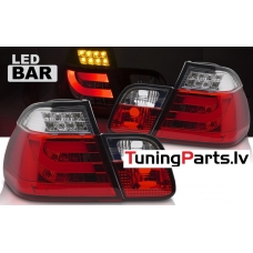 BMW E46 sedana (98-01) aizmugurējie LED BAR lukturi, sarkani