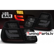 BMW E46 sedana (01-05) aizmugurējie LED BAR lukturi, melni/tonēti