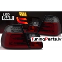 BMW E46 sedana (01-05) aizmugurējie LED BAR lukturi, sarkani/tonēti