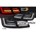 BMW F10 (10-13) aizmugurējie LED BAR lukturi, dinamiskie pagriezieni, melni/glancēti