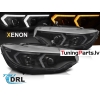 BMW F32/F33 (13-17) priekšējie lukturi, 3D LED, xenona, DRL, melni